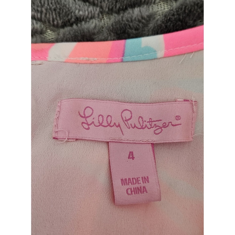 Lilly Pulitzer Kassia Mini Dress Women's Size 4 Playa Hermosa Floral Fit & Flare - Picture 3 of 6